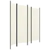 vidaXL Divisorio 4 pezzi bianco crema 200x180 cm - Divisori Anteprima dell’immagine prodotto 9
