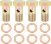 4 Sets M10x1.0mm Métrique Filetage Banjo Boulons Frein Voir les images du produit 1