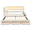 Cama tapizada Merax, sofá cama de 90x190 cm con iluminación Vista previa de la imagen del producto 8