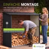 Juskys Holzunterstand Enno für Brennholz außen - Produktbild-Vorschau 5