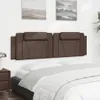 The Living Store Kopfteil-Kissen Braun 180 cm Kunstleder Produktbild-Vorschau 5