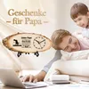 Holzuhr Geschenk für Papa Weihnachten Geburtstag Vatertag Produktbild-Vorschau 2