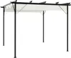vidaXL Pergola mit Versenkbarem Dach Cremeweiß 3x3 m Stahl Produktbild-Vorschau 8