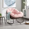 LVHOM Sedia a dondolo con cuscino imbottito, sedia in Anteprima dell’immagine prodotto 3