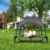 LZQ Hundeliege Hundebett mit Baldachin Haustierbett für Produktbild-Vorschau 9