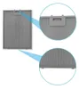 A product image showing a metal grease filter for a range hood, with two close-up insets highlighting the mesh and handle. Voir les images du produit