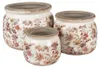Clayre & Eef Kvetináč Ø 12x10 cm Béžová Ružová Keramické Náhľad obrázku produktu 3