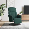 vidaXL Fauteuil relax avec repose-pieds Vert foncé velours Voir les images du produit 2