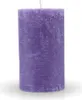 Rustikale Stumpenkerze "Lila" Ø7cm x 12cm - vers. Farben / Produktbild-Vorschau 1