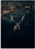 Leinwandbild rehe im gebüsch 70x100 cm Feeby grün wandbild Produktbild-Vorschau 3