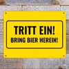 Metallschild XL in 21x28 cm mit Alkohol-Spruch Tritt ein! Produktbild-Vorschau 2