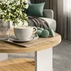 Table basse Vicco Romeo Blanc/Chêne Artisan 53x53cm, Model Voir les images du produit 4
