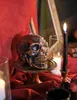 Totenkopf-Dekofigur mit Diamanten Partydeko Halloween Produktbild-Vorschau 4