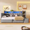 Letto divano Merax Daybett 90x200 cm, divano letto con 2 Anteprima dell’immagine prodotto 2