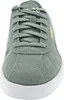 A close-up front view of a green Puma sneaker. Produktbild-Vorschau