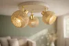 Lampa sufitowa LED Luxolar 3-punktowa E27 Rattan Boho Podgląd zdjęcia produktu 4