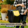 BigDean 3x 25L Mülltrennsystem Küchenmülleimer 3 Fächer Produktbild-Vorschau 3