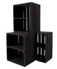 12er Set große neue schwarze Obstkiste 50cm x 40cm x 30cm Produktbild-Vorschau 1