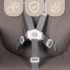 Close-up of a child's safety harness on a high chair. Voir les images du produit