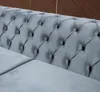 Dreisitzer Sofa Luxus Chesterfield 3 Sitzer Couches Grau Produktbild-Vorschau 4