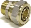 A close-up studio shot of a brass pipe fitting. Anteprima dell’immagine prodotto