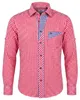 Chemise pour pantalon de cuir, rouge-bleu à carreaux, Voir les images du produit 8