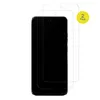 Two screen protectors are shown layered over a black smartphone. Produktbild-Vorschau