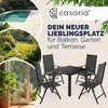 CASARIA® Gartenmöbel Set 4 Stühle mit Tisch 90x90cm Produktbild-Vorschau 9