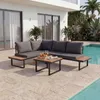 HOMAVO Gartenlounge-Set Für 3-4 Personen,L-Förmiger Produktbild-Vorschau 1