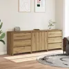 Möbel 3-tlg. Sideboard Artisan-Eiche Holzwerkstoff - Produktbild-Vorschau 3