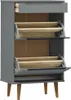 vidaXL Skriňa na topánky MOLDE Grey 59,5x35x103 cm Masívne Náhľad obrázku produktu 5