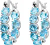 Blautopas Creolen Silber 925 hellblaue Natur Edelsteine Produktbild-Vorschau 1