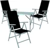 4-teiliges Campingmöbel Set Aluminium Textilen schwarz Produktbild-Vorschau 1