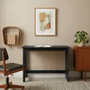 vidaXL Schreibtisch Schwarz 112 x 50 x 75 cm Massivholz Produktbild-Vorschau 2