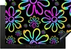 KitchenYeah© Herdabdeckplatte Blumen - Neon - Muster - Produktbild-Vorschau 1