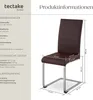 tectake® Set Schwingstuhl Bettina gepolstert mit Produktbild-Vorschau 5