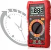 A red digital multimeter is shown next to a graphic of a clock face. Podgląd zdjęcia produktu