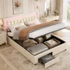INONEFT Polsterbett 180x200cm mit LED, doppelbett mit Produktbild-Vorschau 2