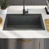 vidaXL Evier à encastrer fait main noir acier inoxydable Voir les images du produit 3
