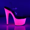 ADORE-708UV Damen Sandale von Pleaser, Transparent Neon Produktbild-Vorschau 5