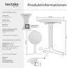 tectake® Stehtisch Eren rund mit Tischhusse bodenschonende Produktbild-Vorschau 5