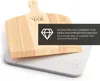 DOLCE MARE Pizzastein beige Inkl. Holz-Pizzaschieber - Produktbild-Vorschau 2