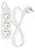 Prodlužovací kabel 1,5 m / 3 zásuvky / bílý / PVC / 1 mm2 Anteprima dell’immagine prodotto