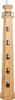 Clayre & Eef Stehlampe Leuchtturm 23x23x140 cm Braun Holz Produktbild-Vorschau 2