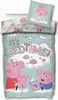 A Peppa Pig themed duvet cover and pillowcase set with a bedtime theme. Produktbild-Vorschau
