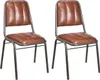 2er-Set Esszimmerstühle Brooklyn - Leder Braun Produktbild-Vorschau 7