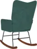 Schaukelstuhl Dunkelgrün Samt - Schaukelstühle Produktbild-Vorschau 6