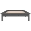 Massivholzbett mit LEDs Grau 100x200 cm Produktbild-Vorschau 5