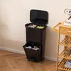 COSTWAY 36 L, pattumiera a 2 scomparti con scomparto Anteprima dell’immagine prodotto 2