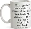 Mr. & Mrs. Panda Becher Spruch Friseur Wunder - Weiß - Produktbild-Vorschau 3
